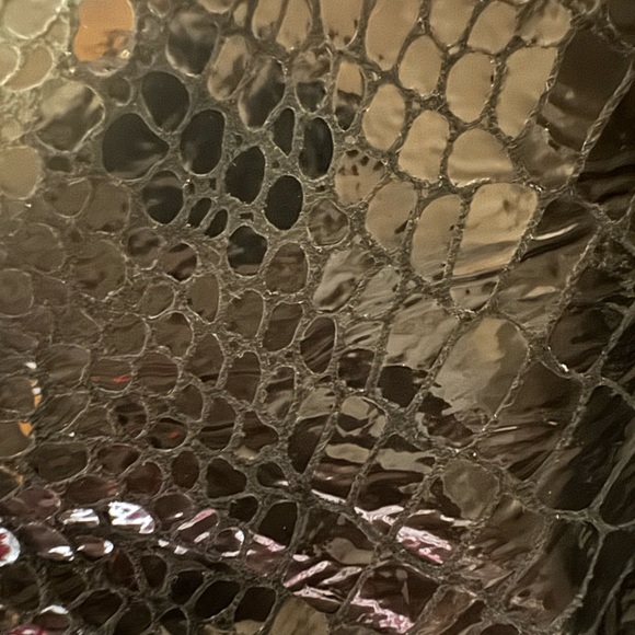 Berek Shiny Black Lamb Leather Croc-Embossed Jacket Size 3x - Picture 3 of 11